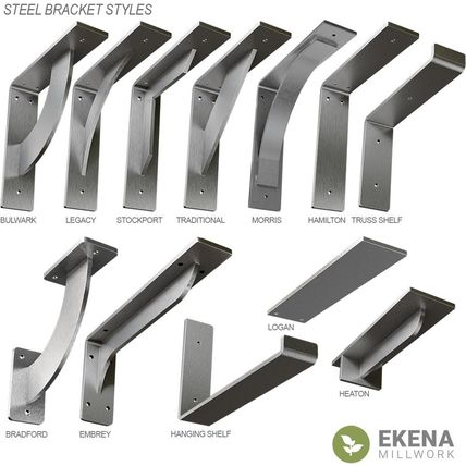 Ekena Millwork BKTM02X09X09BRHGO 2 Inch W X 9 Inch D X 9 Inch H Bradford Steel B