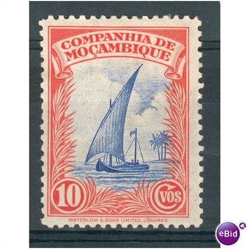 Mozambique (Company) stamps 1937 - SG 288 - Coastal Dhow 10c blue and red MH