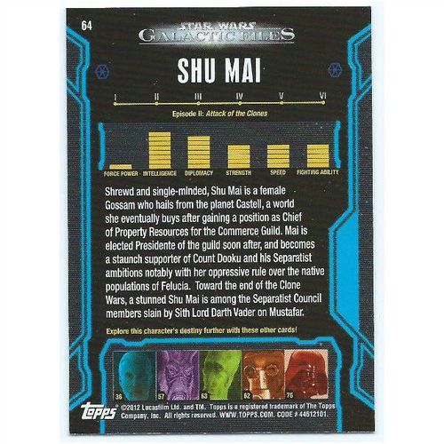 2012 Star Wars Galactic Files - #64 - Shu Mai