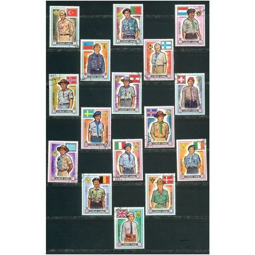 Ajman stamps 1972 - 13th World Scouting Jamboree x 16