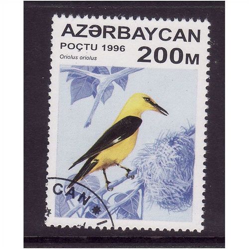 AZERBAIJAN 1996 SG328 200M GOLDEN ORIOLE FINE USED#2