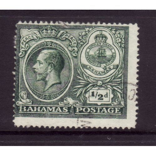 BAHAMAS 1920 SG106 1/2d GREEN PEACE CELEBRATION FINE USED