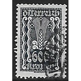 Mi 388: 600 Kr. blue Definitive Stamp: Corn (Agriculture)