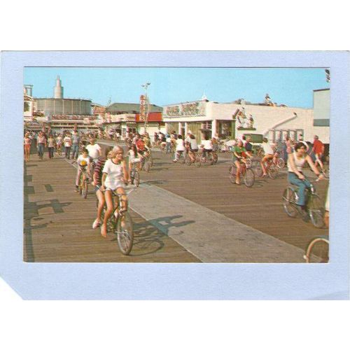 New Jersey Wildwood By The Sea Bicycle Riders On The Famopus Boardwalk~715