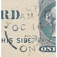 Hamilton ONT , split ring cancel Illustrated, 1879, on #P2 Postal Card