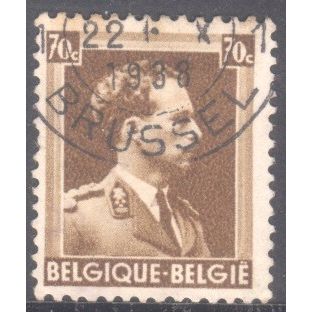 Belgium 1936 - SG745 - 70c brown - King Leopold 111 - used 2