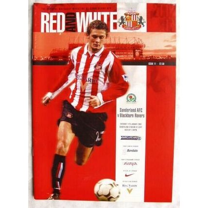 2003 programme Sunderland AFC v. Blackburn Rovers c/w stickers