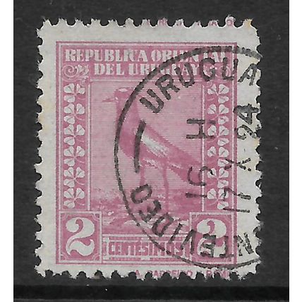 URUGUAY 1923 SOUTHERN LAPWING 2c MAUVE SG 423 FINE USED#