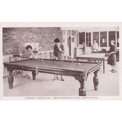 Ambleside Ladies Games Room Tennis Snooker Table Clacton On Sea Postcard