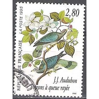 France 1995 Michel 3073C O Cote (2008) 2.15 € Pigeons à queue rayée Cachet rond