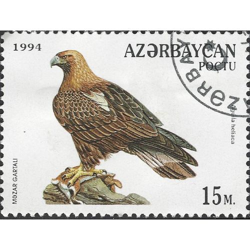 AZERBAIJAN, BIRD, Imperial Eagle, white 1994, 15M