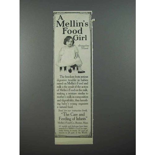 1913 Mellin's Baby Food Ad - Evangeline Bland