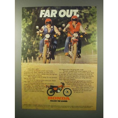 1980 Honda XL Motorcycle Ad - Far Out