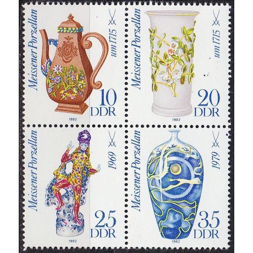 GERMANY DDR [1982] MiNr 2667-70 4er ( **/mnh ) Meissen