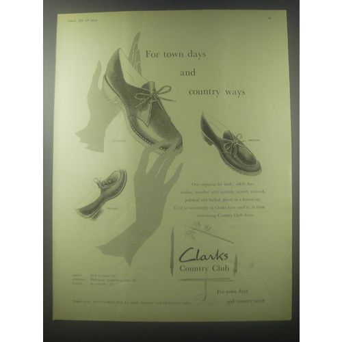 1954 Clarks Country Club Shoes Advertisement - Lunedale, Bredon and Polden