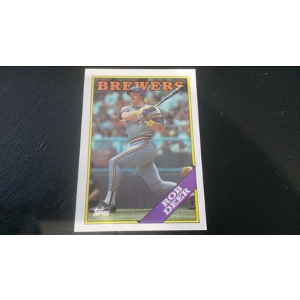 1988 Topps Card # 033 Rob Deer Very Good-Excellent (4) Milwaukee Brewers