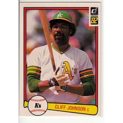 1982 Donruss baseball card 339 Cliff Johnson