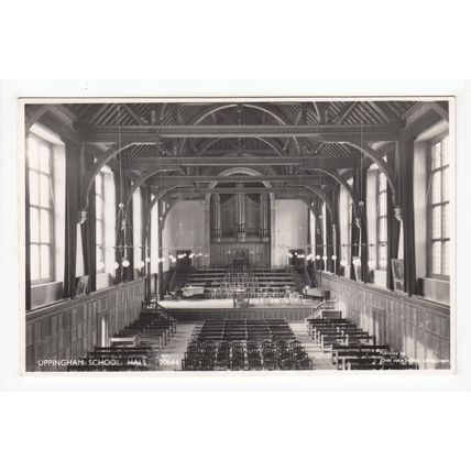 The School Hall Uppingham Postcard RP Rutland