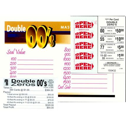 Pull Tabs break-open Tickets Double 00's