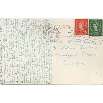 MULTIVIEW POSTCARD WESTCLIFF-ON-SEA ESSEX 1956 - 233