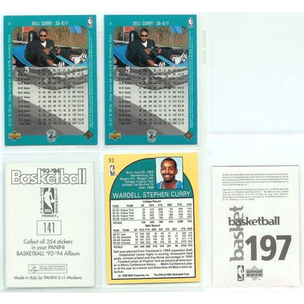 Dell Curry 9x card lot incl Stickers