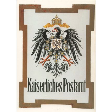 Reichspost Posthausschild 1900 German Post Office Sign Postcard