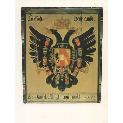 Tittmoning Posthausschild 1803 German Post Office Sign Postcard