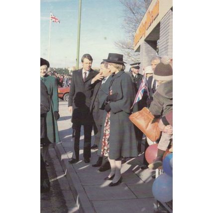 Princess Diana at York Yorkshire Security Guard in 1981 Royal Royalty Postcard