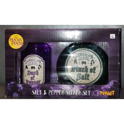 HALLOWEEN HOCUS POCUS SANDERSON SISTERS GLASS POTION SALT & PEPPER SHAKER SET~NW