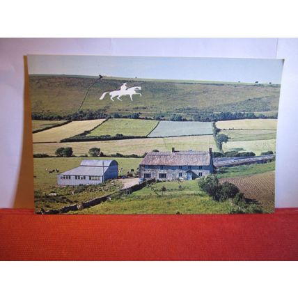 THE WHITE HORSEMAN, OSMINGTON, WEYMOUTH, DORSET. unused postcard dated 1968 =