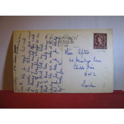 EASTBOURNE, SUSSEX. by A R Quinton used postcard by J. Salmon 1954 pm #