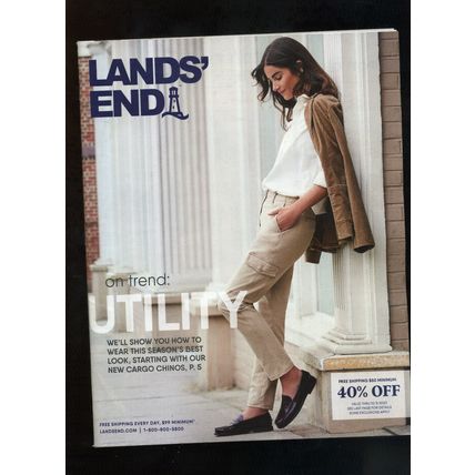 LANDS' END SPRING. SEPT. 2023 ON TREND SPOTLIGHT ON UTILITY WEAR WOMENS NEW
