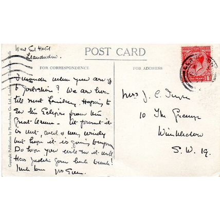 Ceunant Bach Falls - Llanberis - Original Vintage Postcard (348)