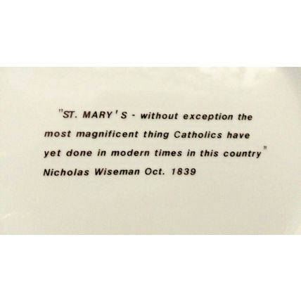 THE 150th ANNIVERSARY OF SAINT MARY'S CHURCH , DERBY. COMMEMORATIVE PLATE.#SB23