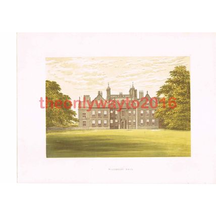 Willesley Hall, nr Ashby-de-la-Zouch, Leics, England, Book Illustration, c1880