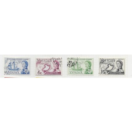 ANTIGUA 1967 BARBUDA SETTLEMENT 300th SET SG208 SG209 SG210 SG211 FINE USED