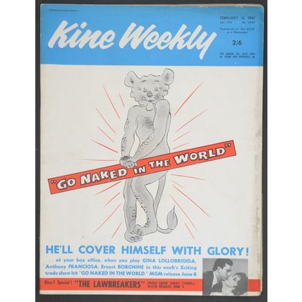 KINE WEEKLY 1961 Candians, No Love For Johnnie UK MAGAZINE