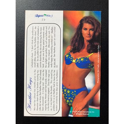 Portfolio 1993 Swimsuit Issue Base trading card # 79 Heather Hays (A)