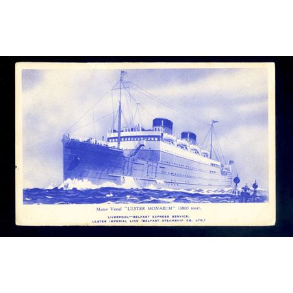 f2714 - Ulster Imperial Line Ferry - Ulster Monarch - postcard