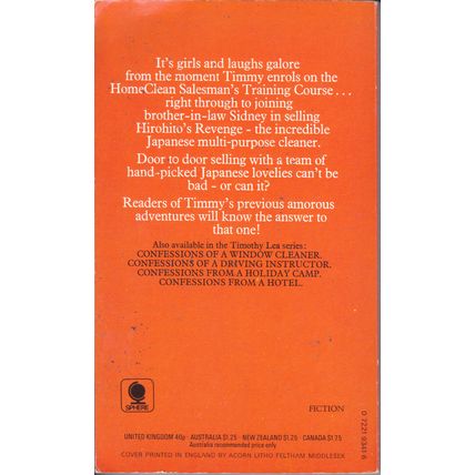 POSTFREE - Confessions Of A Travelling Salesman - Timothy Lea Vintage Sleaze Pbk