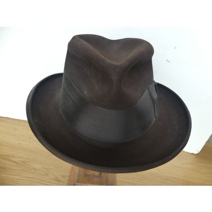 AMERICAN 1950S FEDORA TRILBY HAT BY CAVANAGH NEW YORK UK SIZE 7 1/8