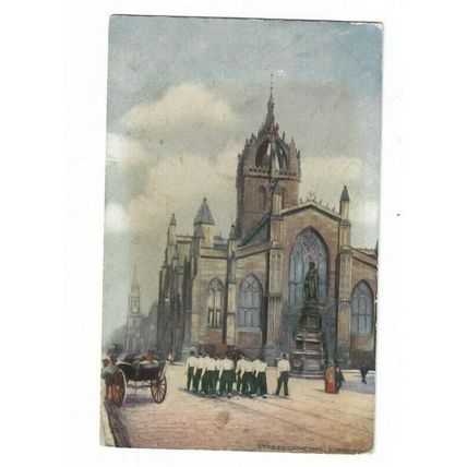 St Giles Cathedral, Edinburgh, Tucks Postcard.