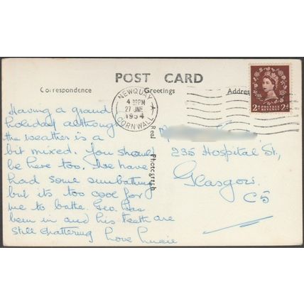 Bothwick Sands, Newquay, Cornwall, 1954 - RP Postcard