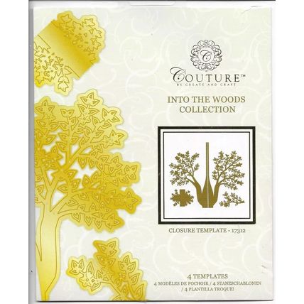 Couture. Into The Woods Collection - Closure Template 17312 Die Set. Die Cutting