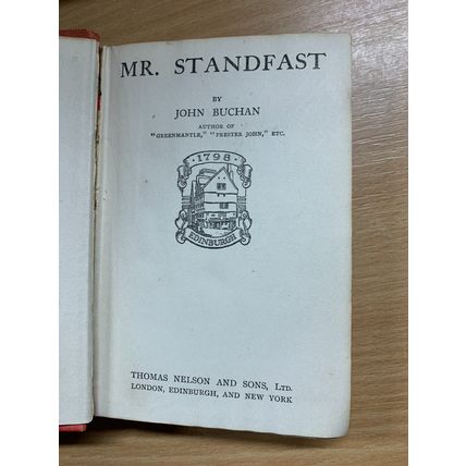 VINTAGE JOHN BUCHAN "MR STANDFAST" FICTION HARDBACK BOOK (P3)