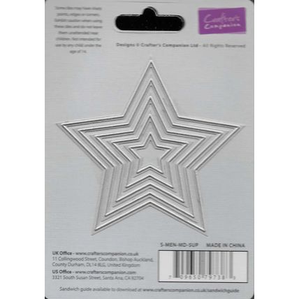 Crafter's Companion. Sara Davies. Superstars Die Set. Die Cutting Cardmaking