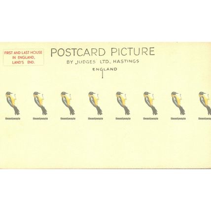 First & Last House, Lands End, Cornwall, 11725A Judges Postcard