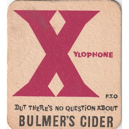 BEER MAT - BULMERS CIDER - THERE'S NO QUESTION - (Cat 0075) - (1963)