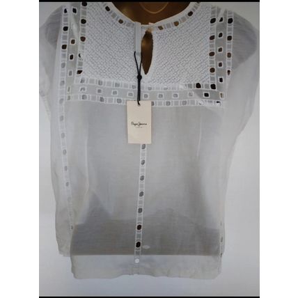 Pepe jeans ladies white top size small