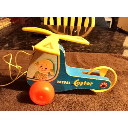 Old Vintage Original Fisher Price Mimi Chopter # 448 6 3/4" Long Working 1970